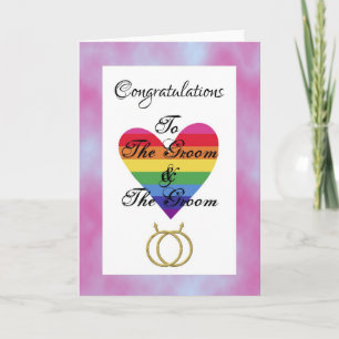 Tarjeta enhorabuena del novio y del gay del novio