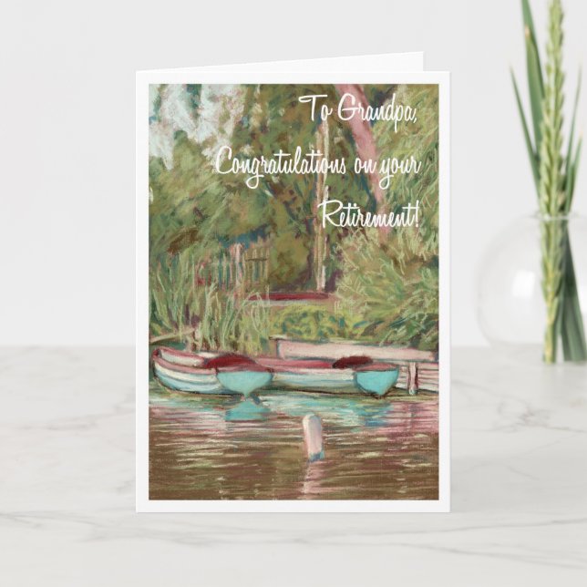 Tarjeta Enhorabuena del retiro para un abuelo (Anverso)