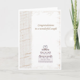 Tarjeta enhorabuena del weeding