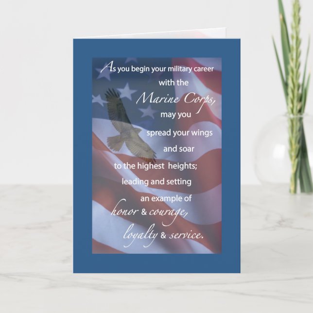 Tarjeta Enhorabuena Eagle de la formación básica del (Anverso)