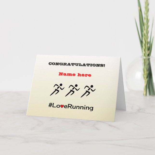 Tarjeta Enhorabuena ejecución personalizada (Anverso)