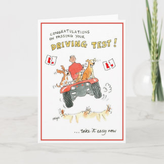 Tarjeta Enhorabuena en el paso de su prueba de conducción