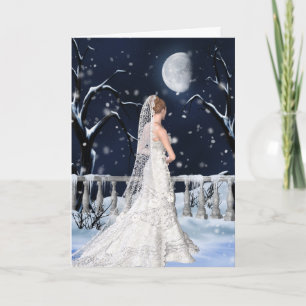 Tarjeta Enhorabuena en la boda del invierno