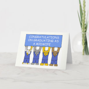 Tarjeta Enhorabuena en la graduación como partera