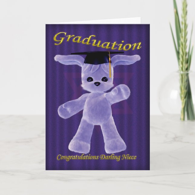 Tarjeta enhorabuena en sobrina de la graduación (Anverso)