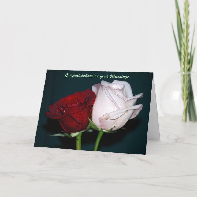 Tarjeta Enhorabuena en su boda (Anverso)