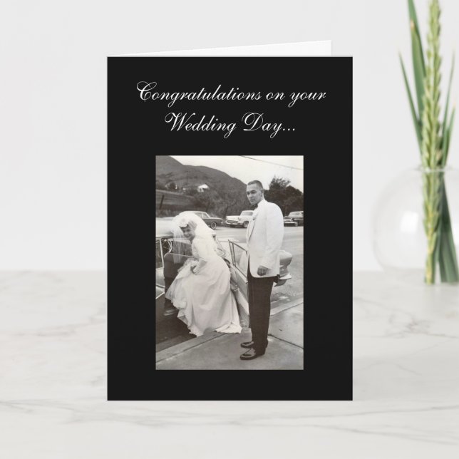 Tarjeta Enhorabuena en su día de boda… (Anverso)