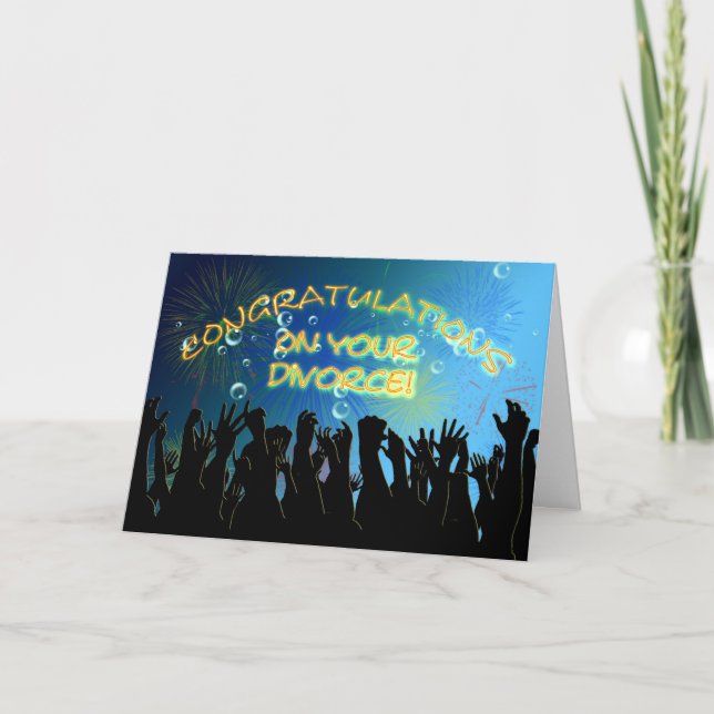 Tarjeta Enhorabuena en su divorcio (Anverso)