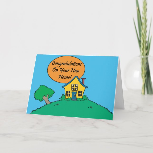 Tarjeta enhorabuena en su nuevo hogar (Anverso)