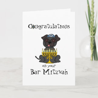 Tarjeta Enhorabuena en su perro del Mitzvah-Barro amasado