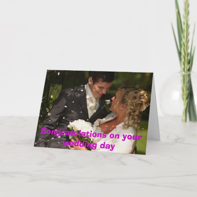 Tarjeta Enhorabuena en su weddin… (Anverso)