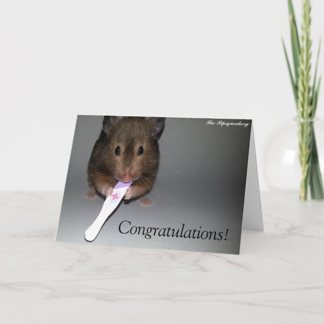 Tarjeta ¡Enhorabuena! ¡Estás teniendo un bebé! (Anverso)