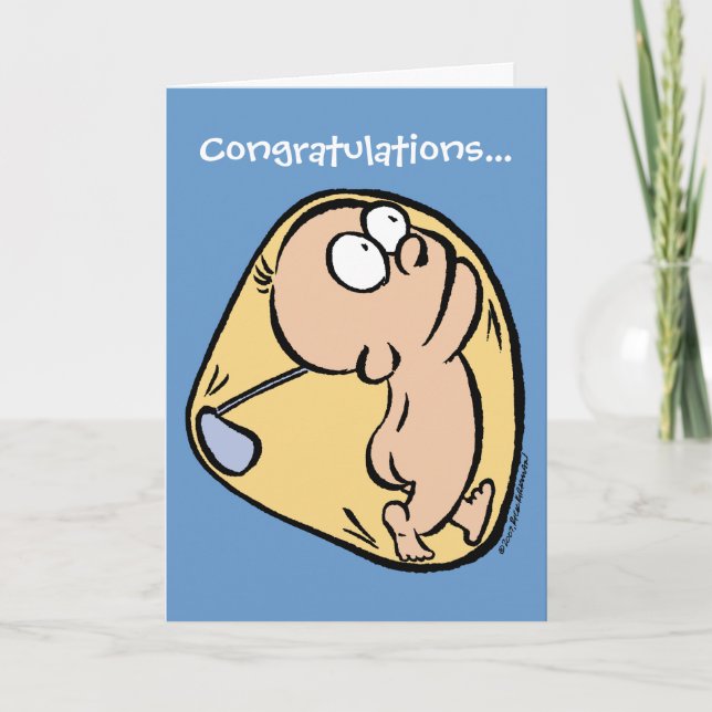 Tarjeta Enhorabuena-Futuro Golfista-Azul (Anverso)