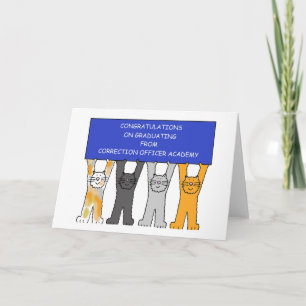 Tarjeta Enhorabuena, graduación como oficial de corrección
