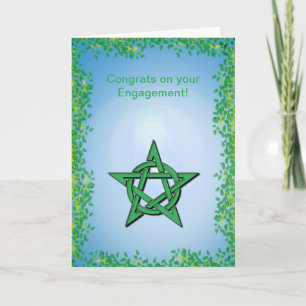 Tarjeta Enhorabuena pagana de Handfasting del claro