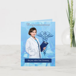 Tarjeta Enhorabuena para la ceremonia blanca de la capa