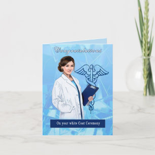 Tarjeta Enhorabuena para la ceremonia blanca de la capa