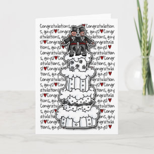 Tarjeta Enhorabuena - pares gay de la boda