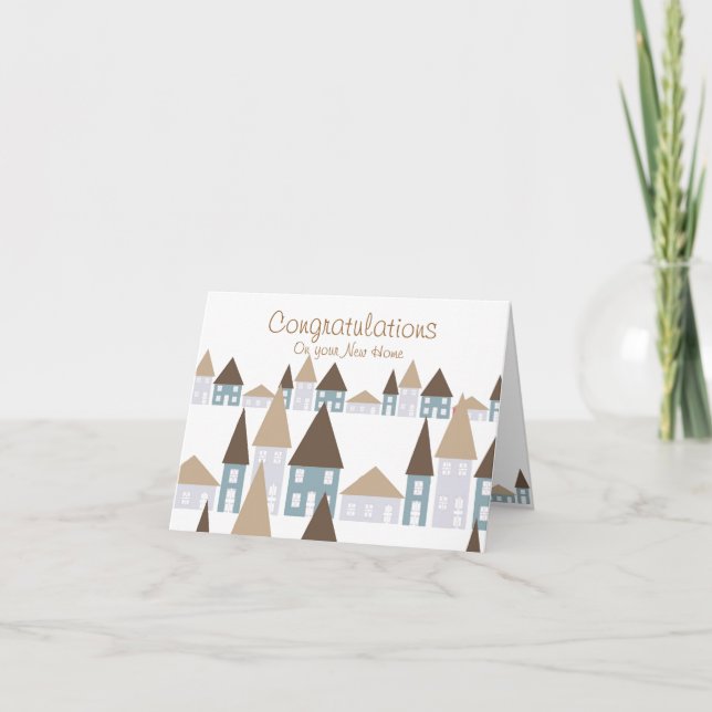 Tarjeta Enhorabuena pequeña en su nuevo hogar (Anverso)