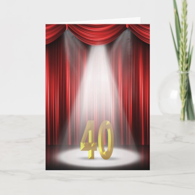 Tarjeta Enhorabuena por el 40º aniversario (Anverso)
