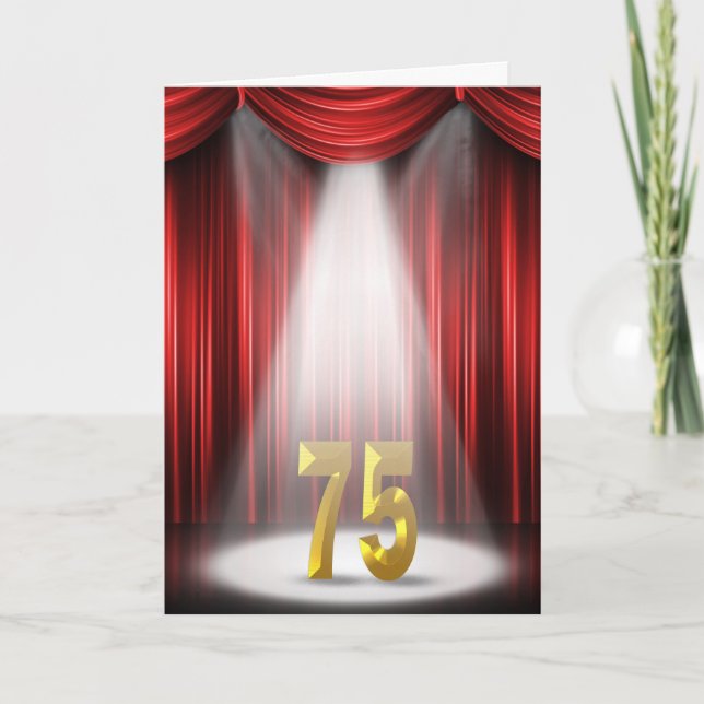 Tarjeta Enhorabuena por el 75° aniversario (Anverso)