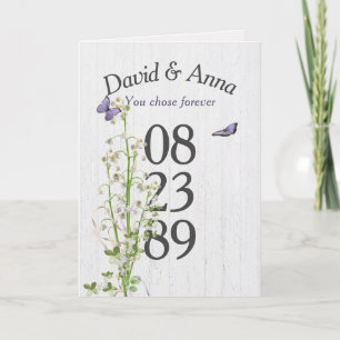 Tarjeta Enhorabuena por el aniversario de Lily of the Vall