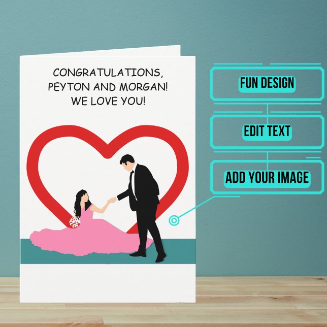 Tarjeta Enhorabuena por el Día de la Novia (Send your congratulations on a fairy tale wedding.)