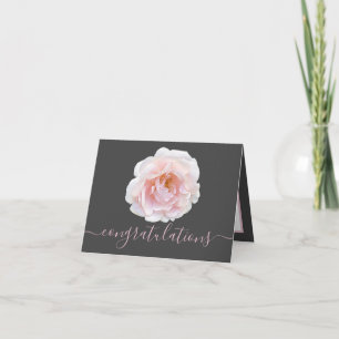Tarjeta Enhorabuena por el espléndido fondo gris rosa
