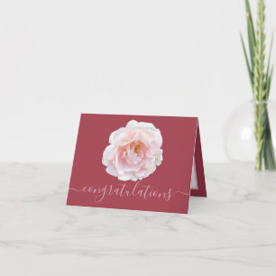 Tarjeta Enhorabuena por el espléndido fondo rosado rosa