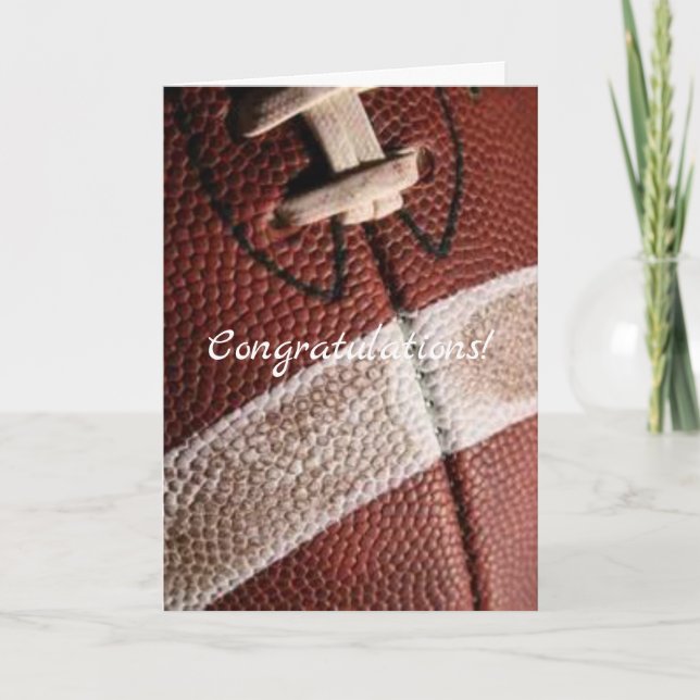 Tarjeta enhorabuena por el viejo fútbol (Anverso)