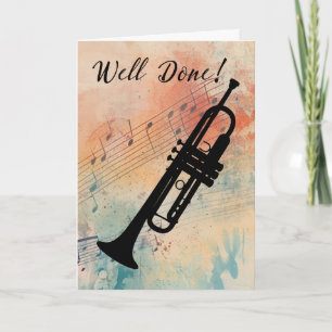 Tarjeta Enhorabuena por la actuación de Trumpet Music