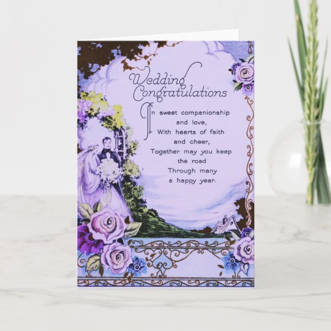 Tarjeta Enhorabuena por la boda (Anverso)