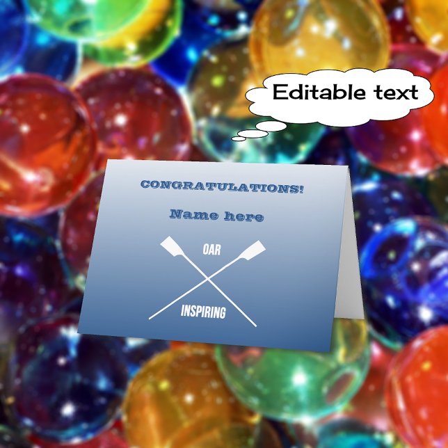 Tarjeta Enhorabuena remo personalizado (Subido por el creador)