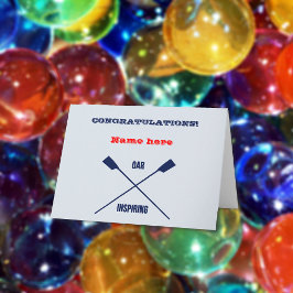 Tarjeta Enhorabuena remo personalizado