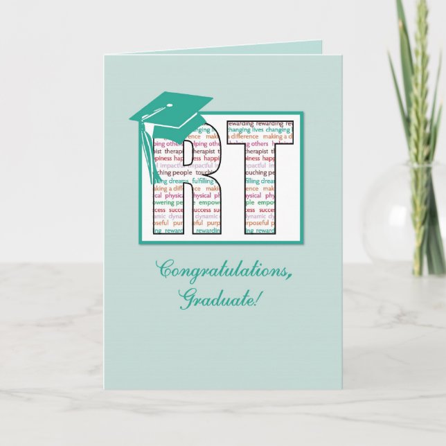 Tarjeta Enhorabuena respiratoria de la graduación de la (Anverso)