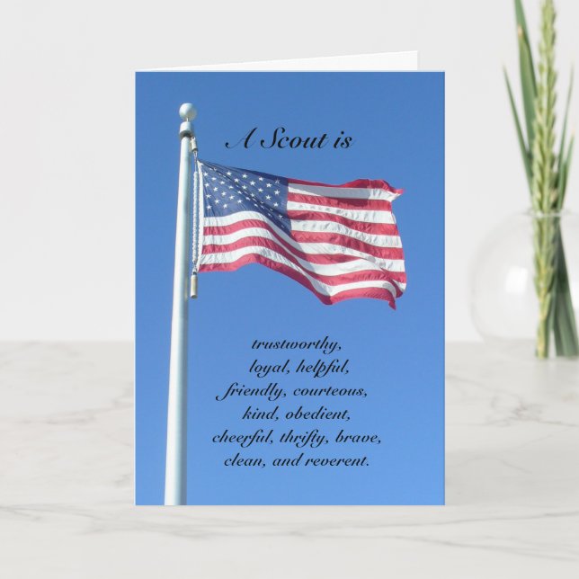 Tarjeta Enhorabuena: Un explorador es… (Anverso)