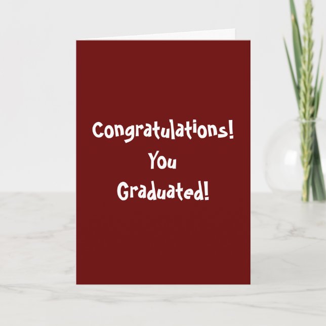 Tarjeta ¡Enhorabuena! ¡Usted graduó! (Anverso)