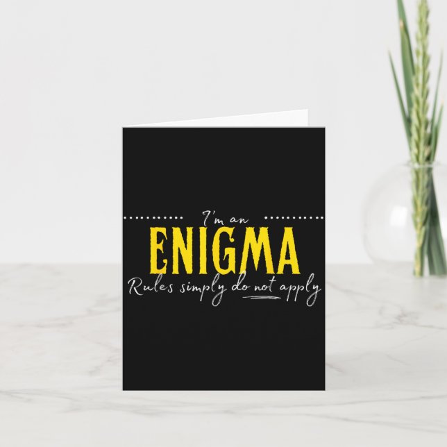 Tarjeta Enigma, Las Reglas Simplemente No Se Aplican  (Anverso)