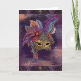 TARJETA ENMASCARADA VENECIA ARTE     