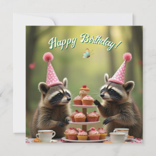 Tarjeta ¡Enmascarado y feliz cumpleaños!