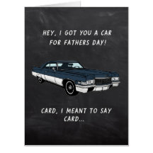 Tarjeta Enorme del Día del Padre Divertida de Coch