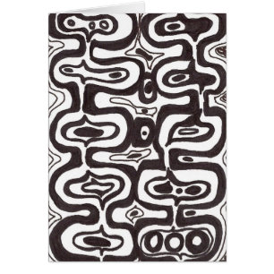 Tarjeta enrrollada del arte moderno