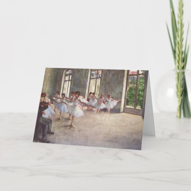 Tarjeta Ensayo de ballet de Degas (Anverso)