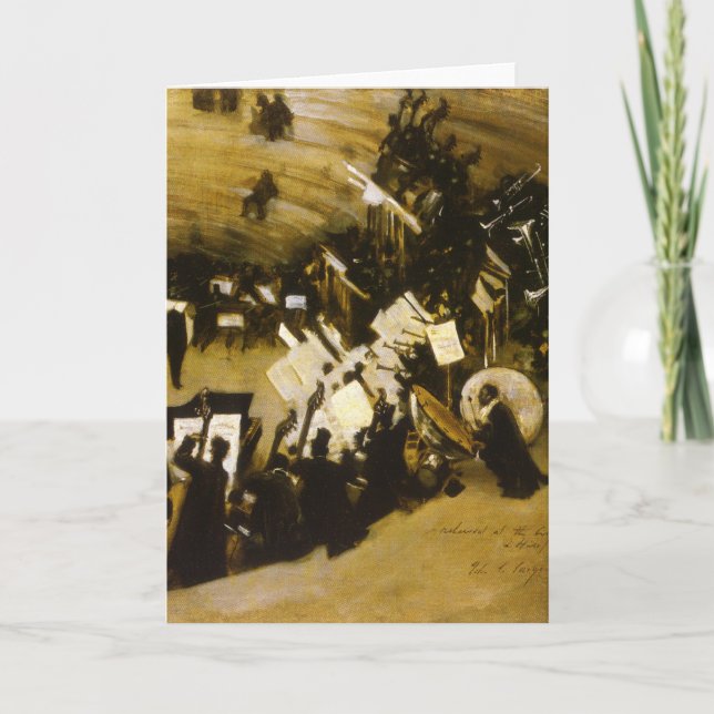 Tarjeta Ensayo de la Orquesta de Pasdeloup por JS Sargent (Anverso)