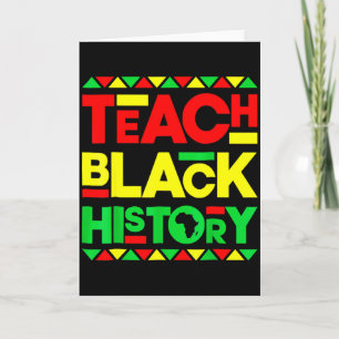 Tarjeta Enseña Historia Negra Melanina Afro Orgullo Africa