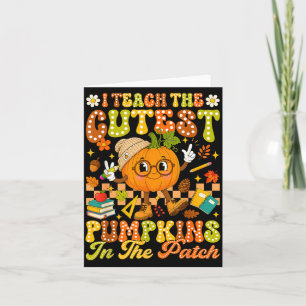 Tarjeta Enseña La Calabaza Más Linda Del Parche Otoño Caíd
