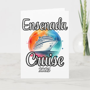 Tarjeta Ensenada Crucero 2025 Vacaciones Familiares Hombre