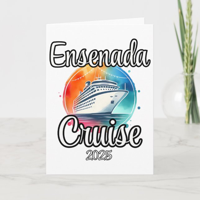 Tarjeta Ensenada Cruise 2025 Matching Family Vacation Men  (Anverso)