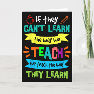 Tarjeta Enseñamos de la manera en que aprenden Educación E