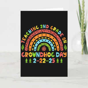 Tarjeta Enseñando 2do Grado El Día De La Marmota Divertido